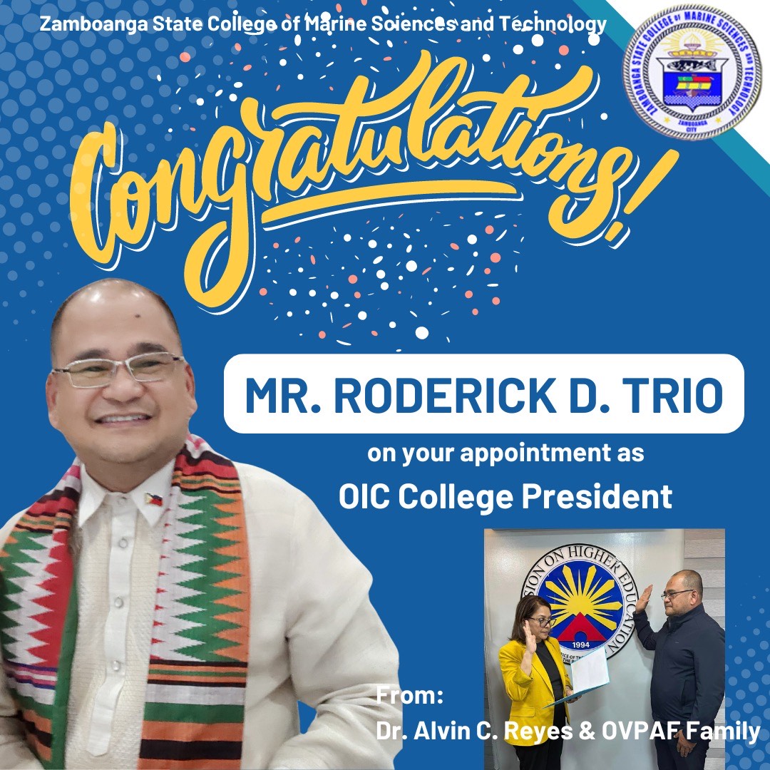 Congratulations, Mr. Roderick D. Trio! 